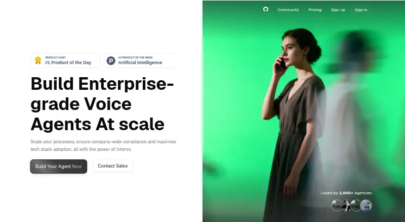 The Intervo homepage