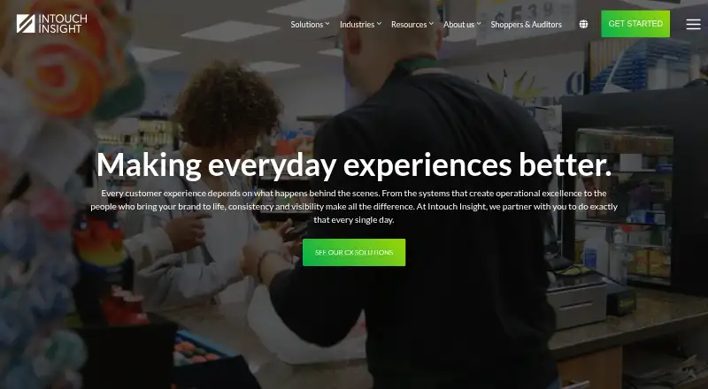 The IntouchSurvey homepage