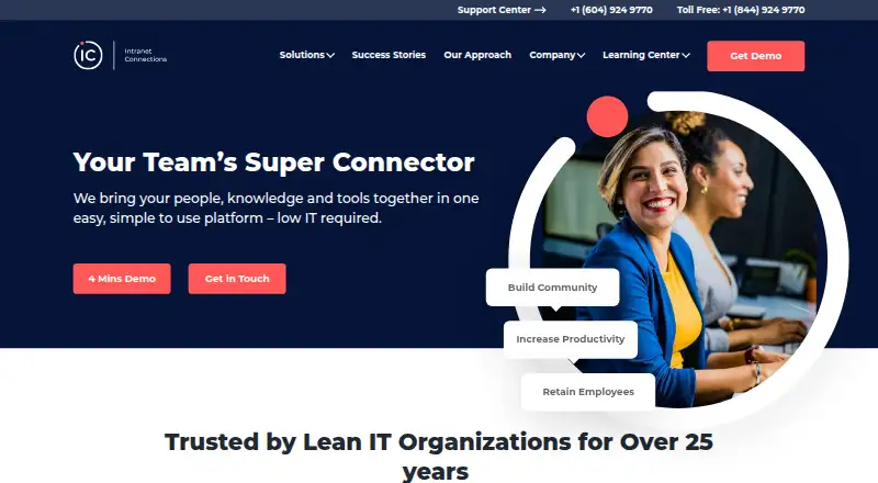 The Intranet Connections homepage
