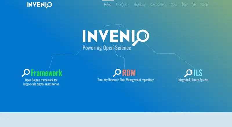 The Invenio homepage
