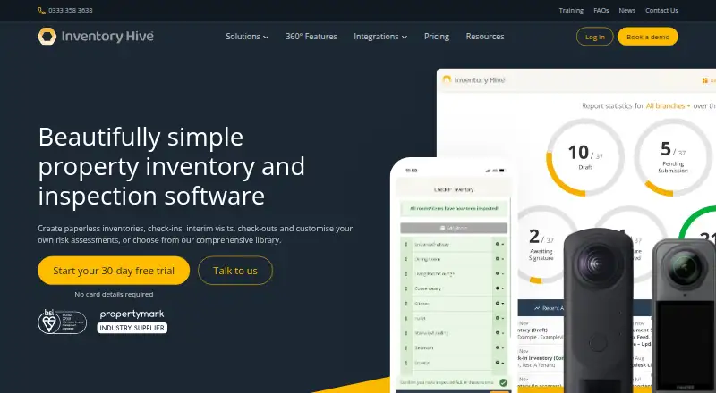 The Inventory Hive homepage