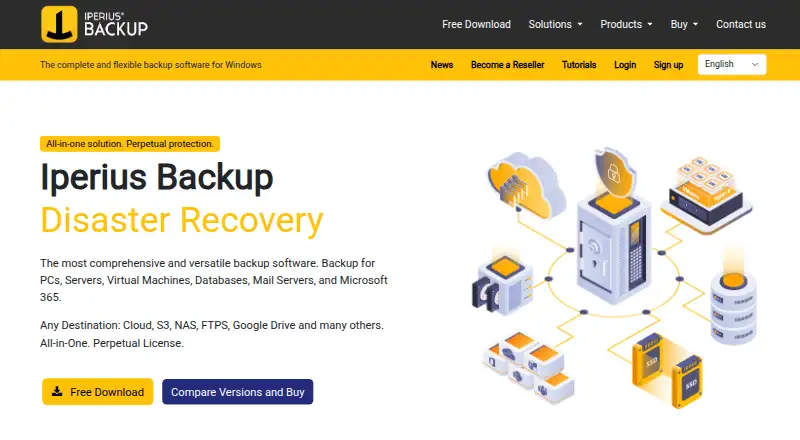 The Iperius Backup homepage
