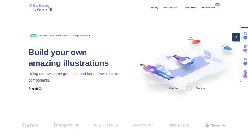 The IRA Design homepage