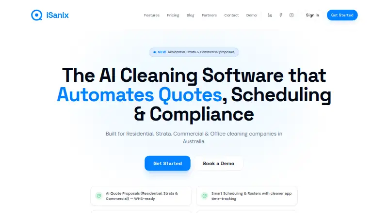 The iSanix homepage