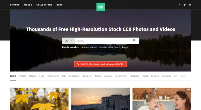 The ISO Republic homepage