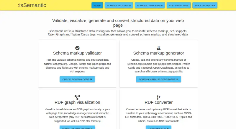The isSemantic.net homepage