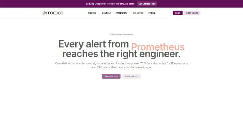 The ITOC360 homepage