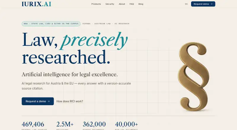 The IURIX homepage