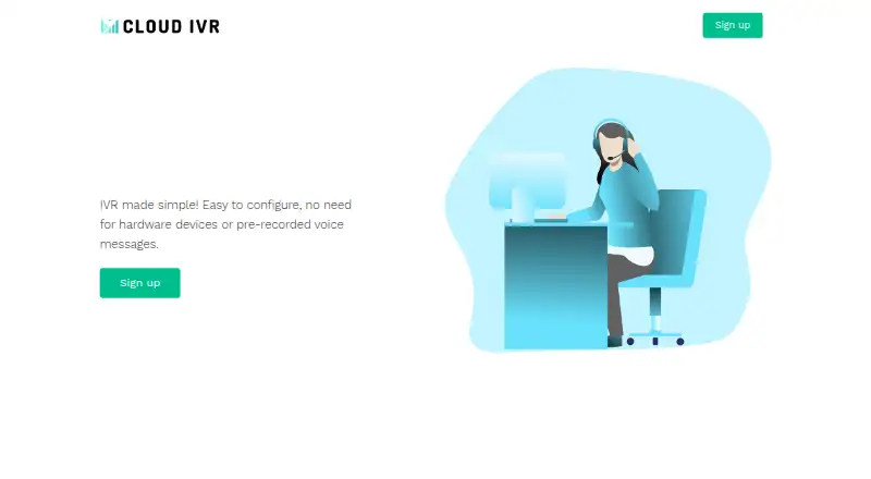 The Cloud IVR homepage