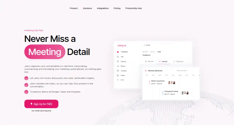 The Jamy homepage