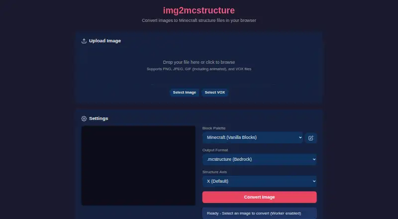 The img2mcstructure homepage