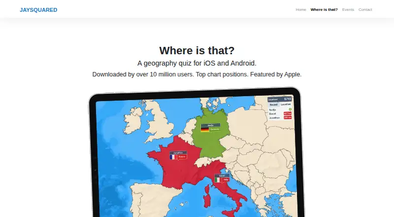 The Where is that? homepage