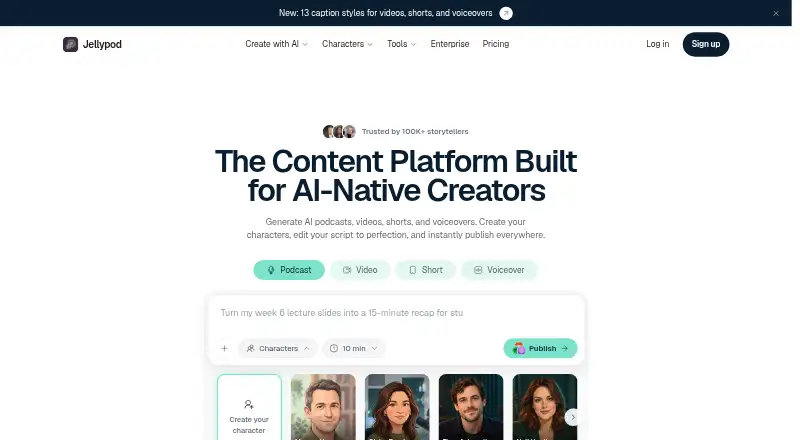 The Jellypod homepage