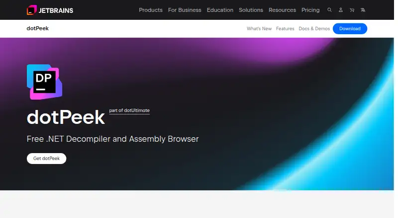 The dotPeek homepage