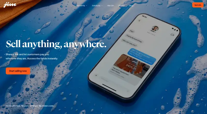The Jim Payment Link homepage