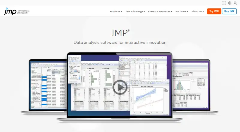 The JMP homepage