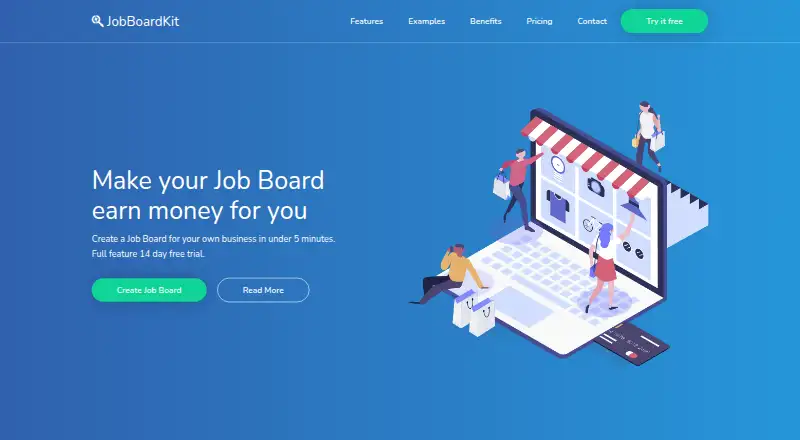 The JobBoardKit homepage