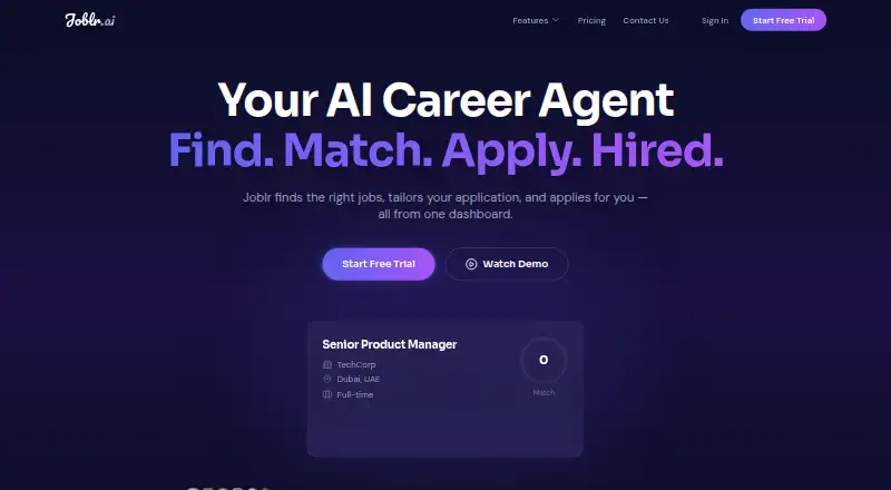 The Joblr.ai homepage