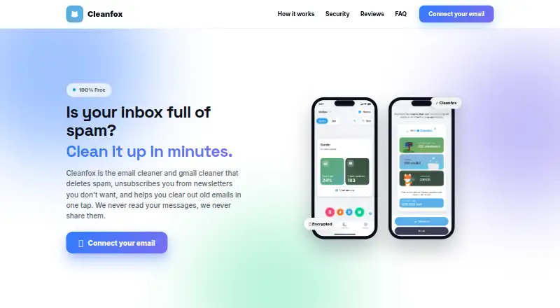 The Cleanfox homepage