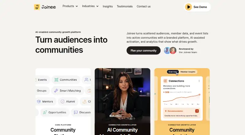 The Joinee homepage