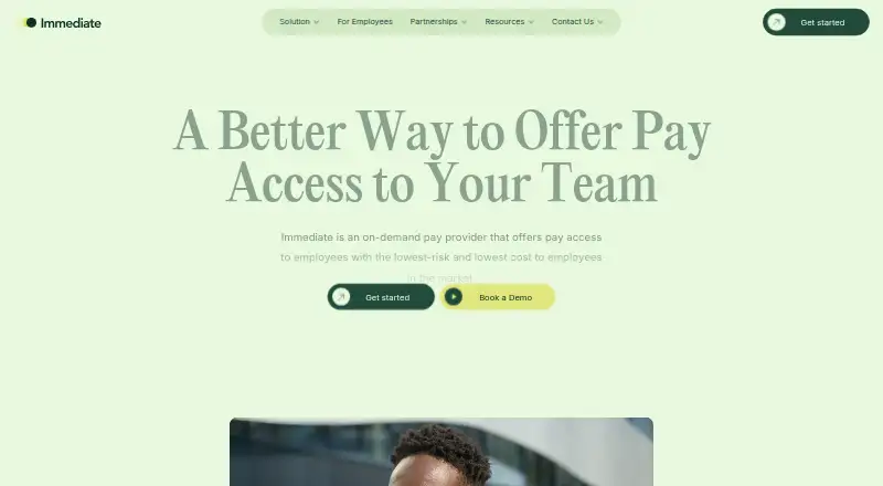 The Immediate homepage