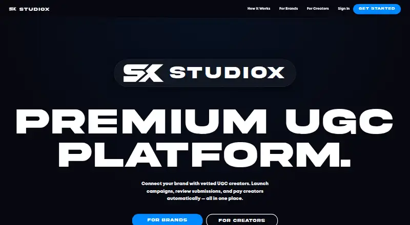 The STUDIOX homepage