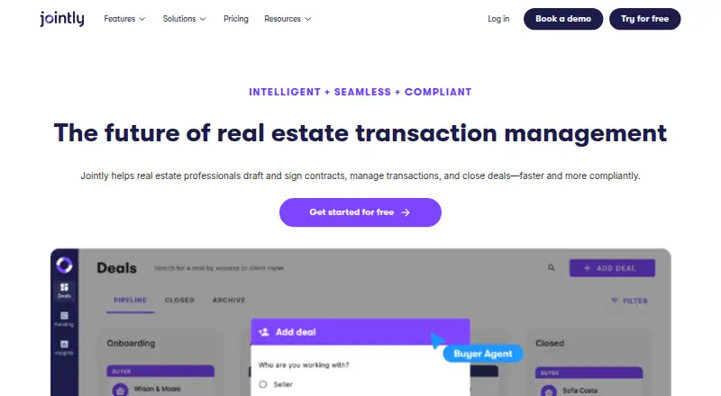 The Jointly homepage