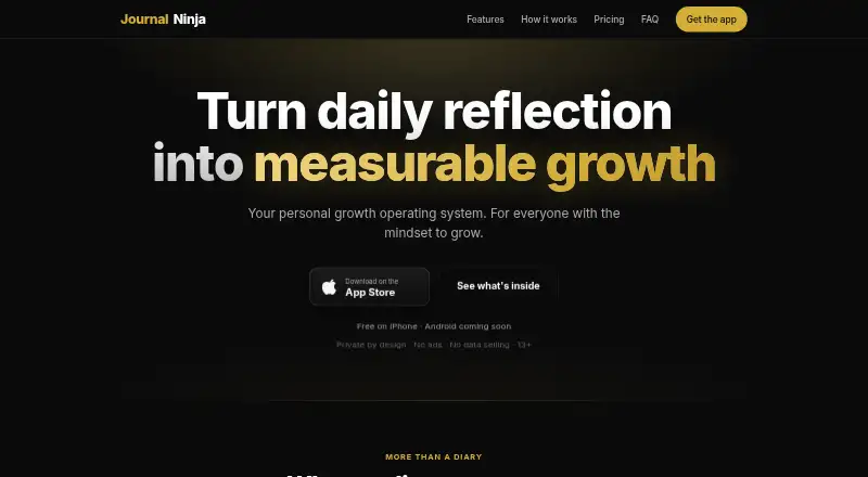 The Journal Ninja homepage