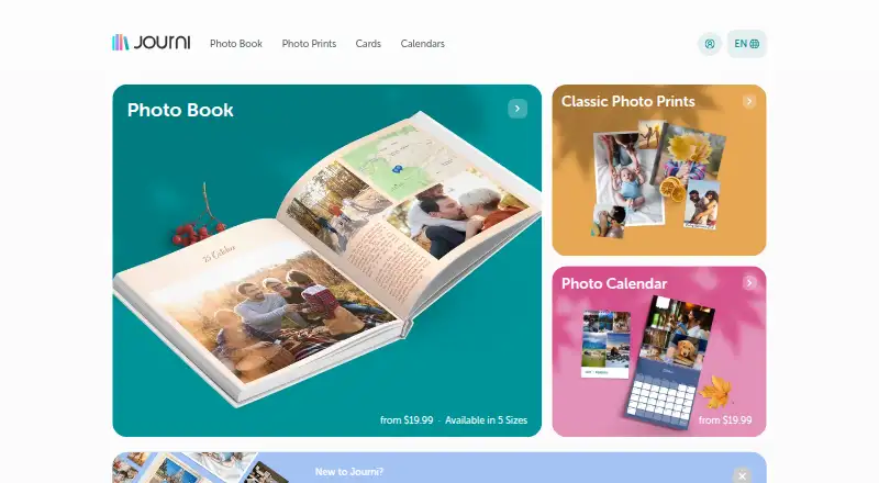 The Journi homepage