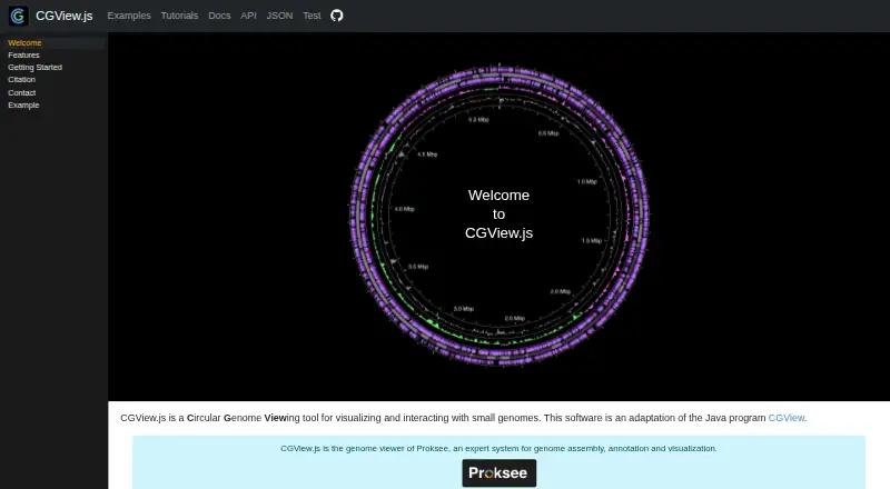 The CGView.js homepage