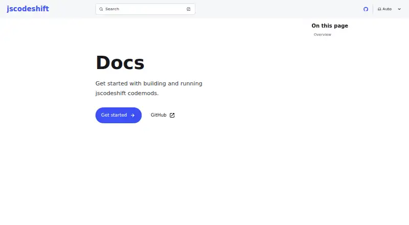 The jscodeshift homepage