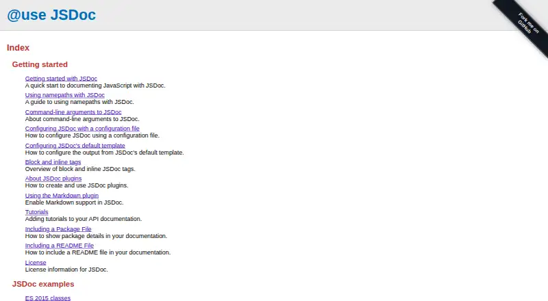 The JSDoc homepage