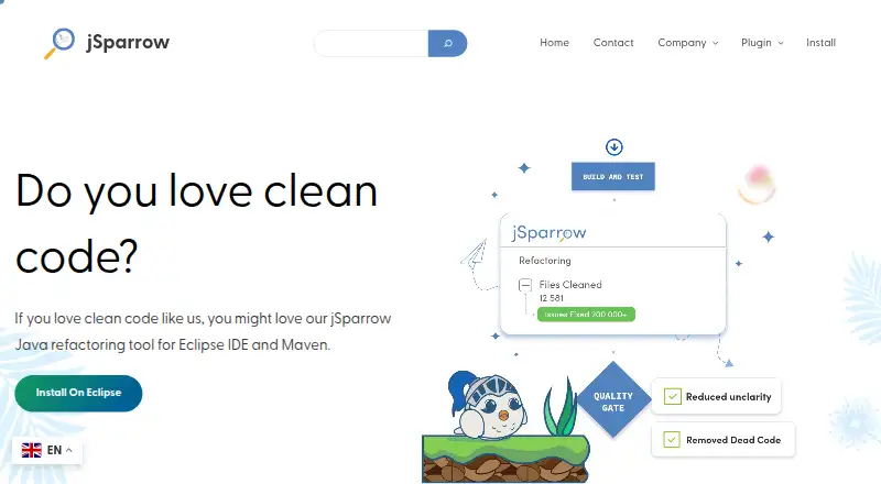 The jSparrow homepage