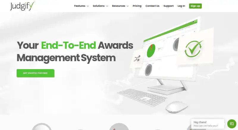 The Judgify homepage