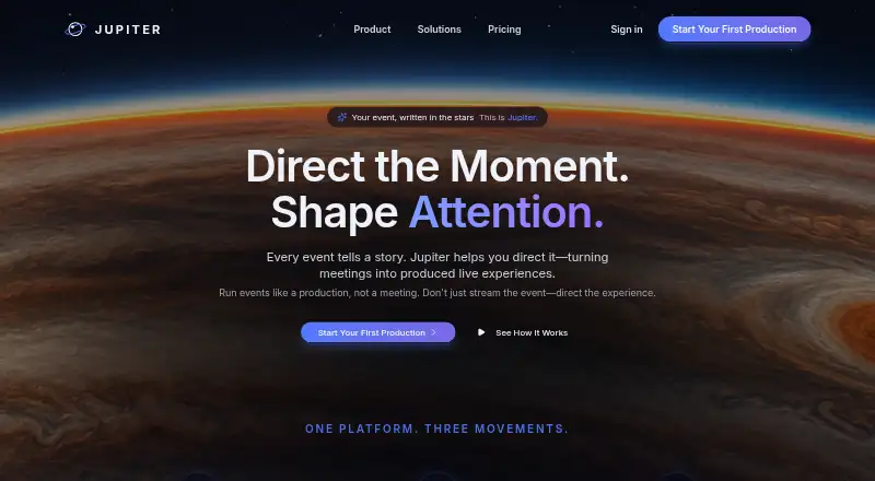 The Jupiter homepage