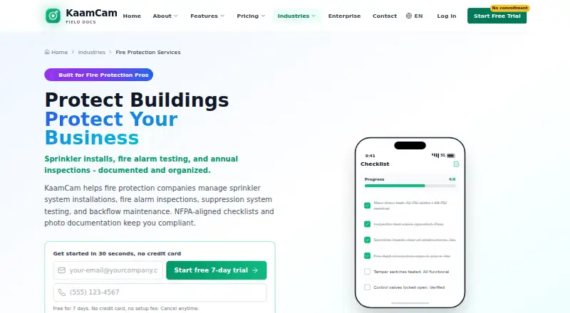 The KaamCam homepage