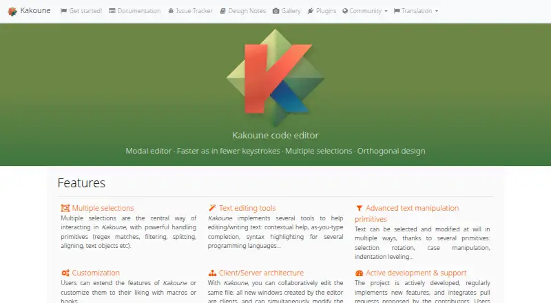 The Kakoune homepage