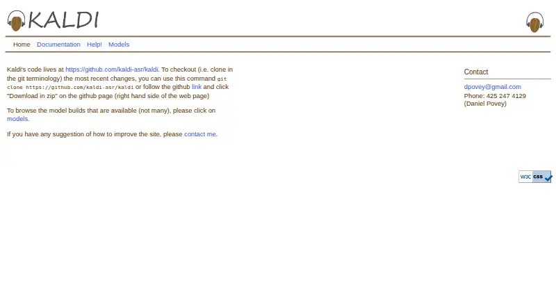 The Kaldi homepage