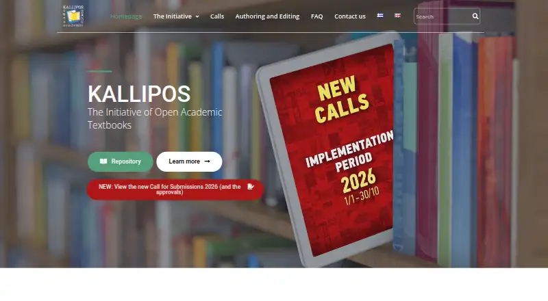 The Kallipos homepage