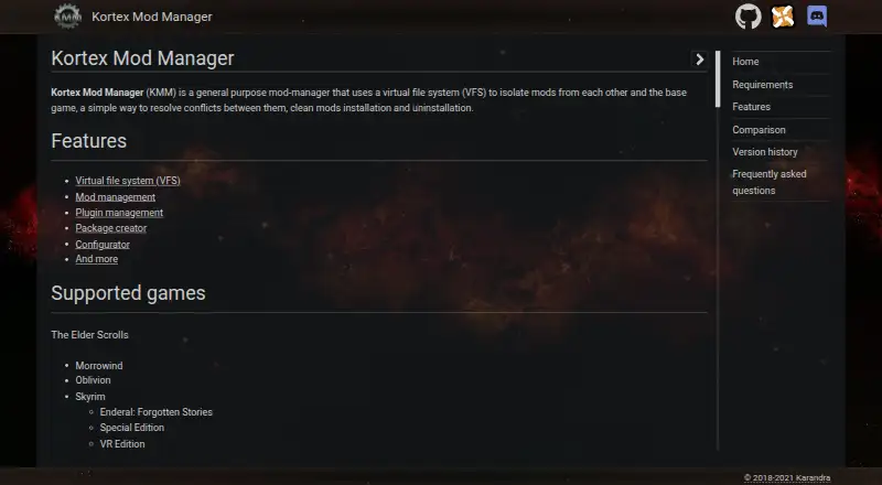 The Kortex Mod Manager homepage