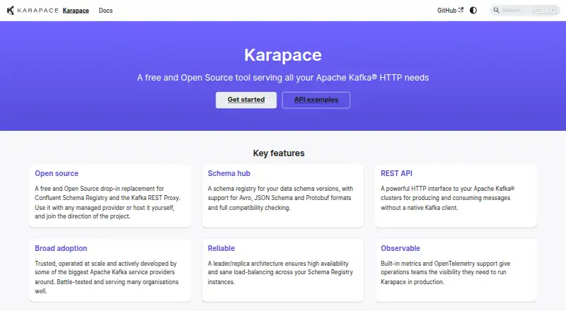 The Karapace homepage