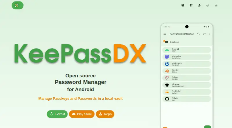 The KeePassDX homepage
