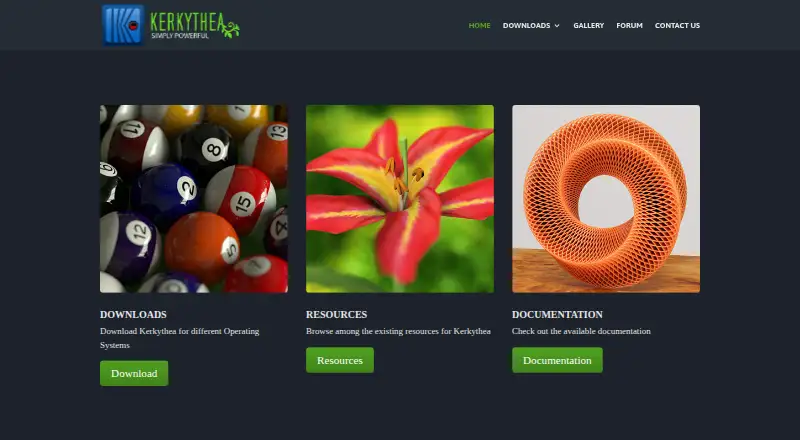 The Kerkythea homepage