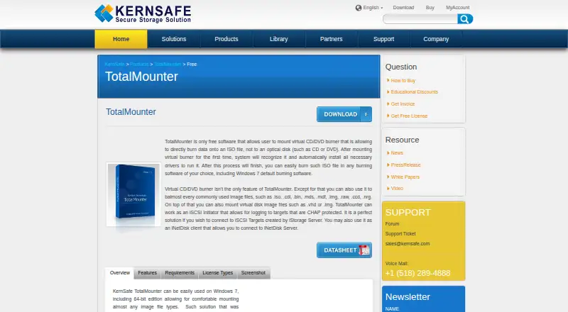 The TotalMounter homepage