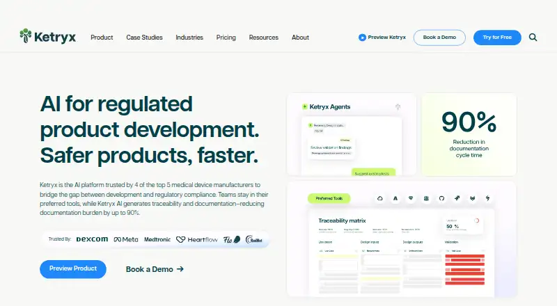 The Ketryx homepage