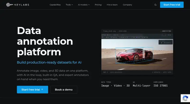 The Keylabs homepage