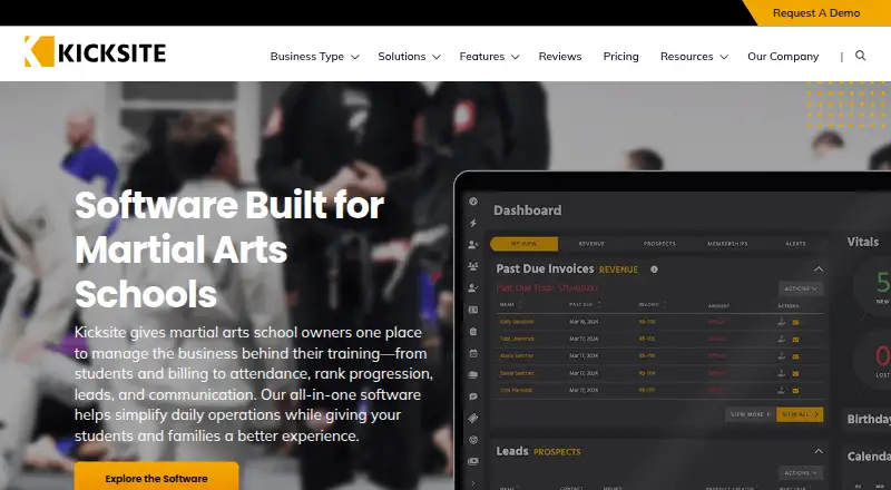 The Kicksite homepage