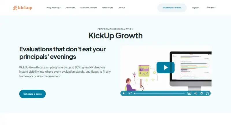 The KickUp Growth homepage