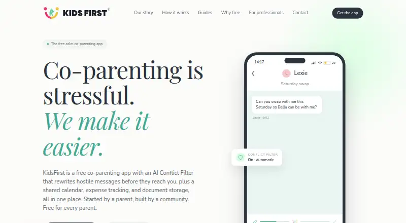 The KidsFirst homepage