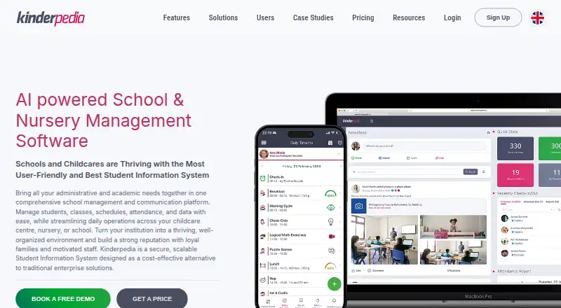 The Kinderpedia Admissions homepage